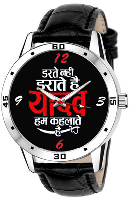 Tarido BLACK CHAIN WATCH YADAV DIAL&BLACK leather strap WATCH Analog Watch  - For Men