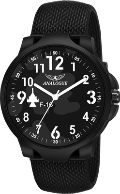ANALOGUE F-16 | Camouflage | Army | Military | Commando | Silicon Mesh | 1 Year Warranty Analog Watch  - For Boys