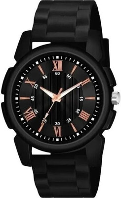 SHURAI NEW 331 BLACK Every day wear Black Dial with Stainless Steel Strap -Bracelet Watch Analog Watch  - For Men