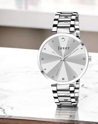 Jaxer Trendy Silver Dial Steel Chain Analog Watch  - For Women