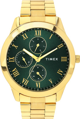 TIMEX TWEG18527 Green Round Dial Quartz Analog Watch  - For Men