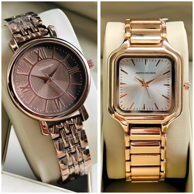 Americanviber DRW002006 Premium Color Smooth Finish COMBO Pack 2 Analog Watch  - For Women