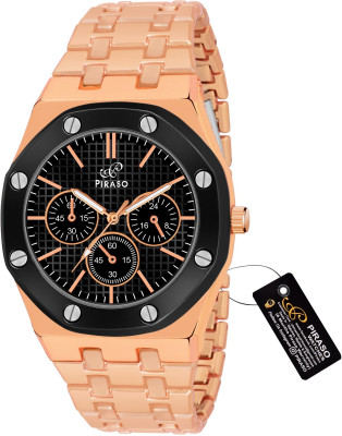 PIRASO NK HUB-LOT COPPER MEN New Look Black Dial And Copper Chain Watch for Men Analog Watch  - For Men