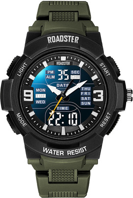 Roadster Dual Time Fashion Sport Waterproof Wrist Date Alarm Analog-Digital Watch  - For Men