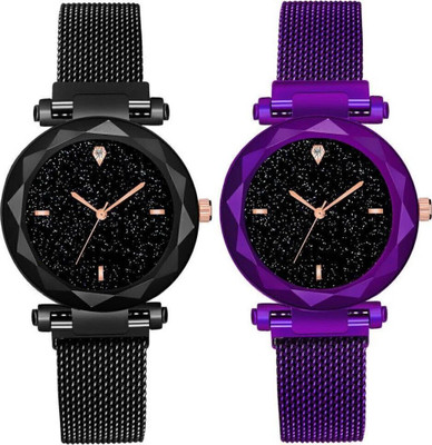MAHAKAPI New Arrow Black And Red Strap Watch-2 Combo Fast-Selling Ladies Affordable Party-Wedding Special 2 combo Of Analog Watch  - For Girls