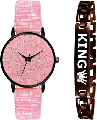 Stepso New Combo Attractive Sparrow Design Dial & Genuine Leather Strap With Brown Bracelet Analog Watch  - For Boys & Girls