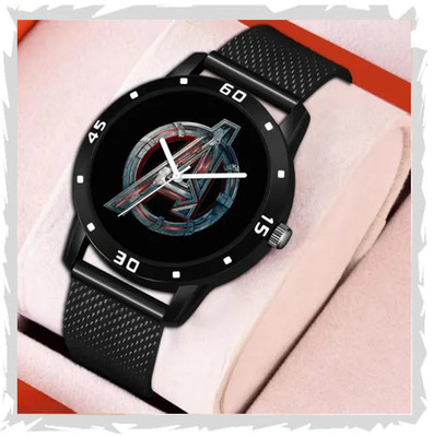 frozil Analog Black Round Dial PU Belt Watch Analog Watch  - For Boys
