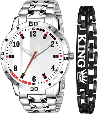 MAHAKAPI Daily Wear Formal Stainless Steel Every day wear Black Dial with Stainless Steel Strap -Bracelet Watch Analog Watch  - For Men