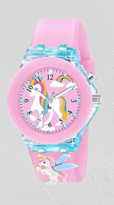SHIVTRADRE 3D Flying Unicorn Analog Kids Children Watch Analog Watch  - For Girls
