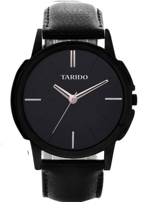 Tarido New Generation black dial black leather strap analog wrist Analog Watch  - For Men