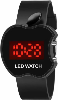 NextLevel Black Apple Cut Shape Design Digital LED Digital Watch Black Digital Watch  - For Boys & Girls