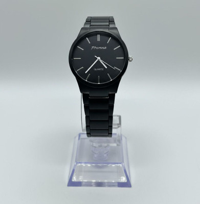 InnoNest Global Premium Black Analog Wrist Watch Rounded Analog Watch - For Men & Women Analog Watch  - For Men