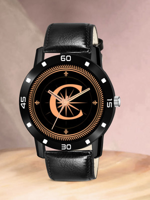 RobinXX ALPHA-C-AVO-BLK-L-1 Alpha Heritage Collection C Black Strap Watch for Man & Boys Analog Watch  - For Men
