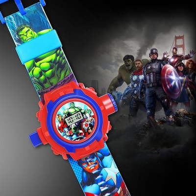 Prozo Avengers Projector Kids Digital Watch for Boys (Multicolor) Digital Watch  - For Boys
