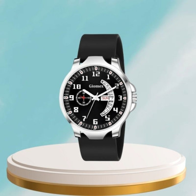 house of common Premium Black Smile Silicon Black Strap Analog Watch Analog Watch  - For Men