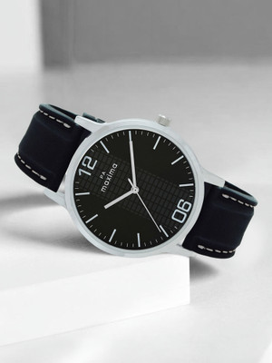 MAXIMA Maxima Attivo Attivo Black Dial, Leather Strap, Water‑Resistant Analog Watch  - For Men