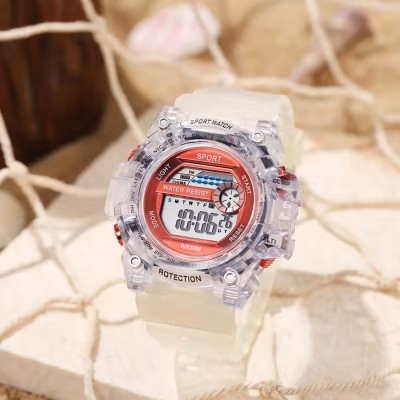 Alkhwatches Sporty Ttrendy Transparent Belt Digital Watch for Boy & Men Transparent Sport Digital Watch  - For Men