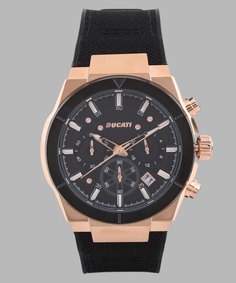 DUCATI Chronograph Black Dial Round Watch for Men|Luxury Analog watch for Men Analog Watch  - For Men