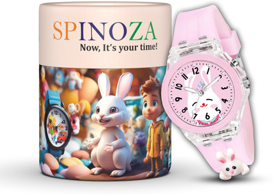 SPINOZA rabbit doll attached on luminous strap attractive kids Analog Watch  - For Girls
