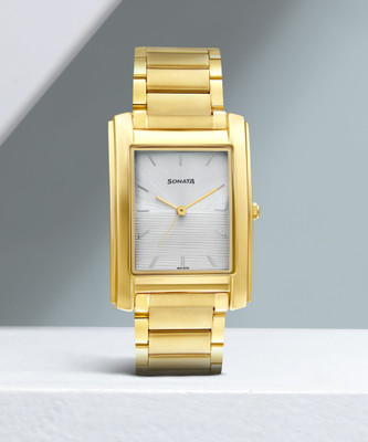 SONATA NP7953YM08W Essential Gents collection Analog Watch  - For Men