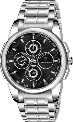 TIMEWORKS 404SSM02 TIMEWORKS Designer Black Dial Round Shape Premium Analog Watch  - For Men