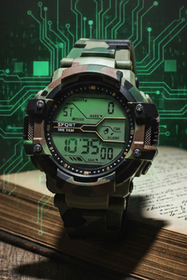 kairova KRM036_MA_ARMY Men's Digital Camouflage Military Sport Rugged Army Green Digital Wrist Watch Analog Watch  - For Men
