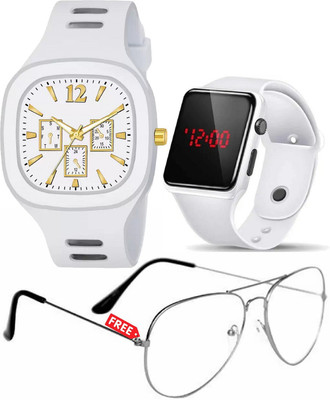 Zofix PAK OF 3 - DIGITAL WATCH AND ANALOG WATCH AND AVIATROR SUNGLASS Analog Watch  - For Boys & Girls