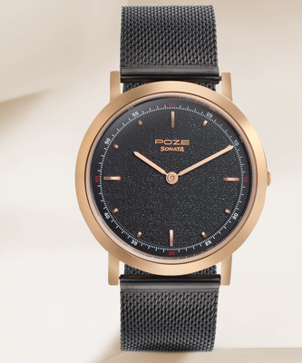 SONATA Poze Grey Dail Grey Strap Analog Watch  - For Men