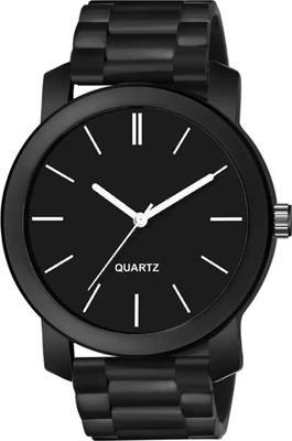 Axyela Black Steel Chain Slim Dial Wrist Watch For Boys And Men Analog Watch  - For Men
