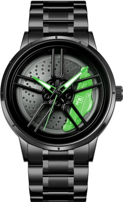 Eocto 3D Rotating Spinning Watch Quartz Men Rim Car Wheel Watches Analog Watch Analog Watch  - For Men