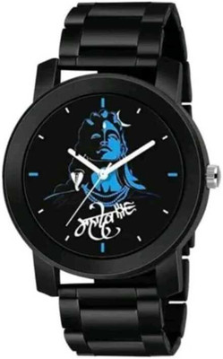 AV Times Mahadev Watch New Speed Breaker Belt Big Dial All Black Mahadev Watch With For Men Analog Watch  - For Men