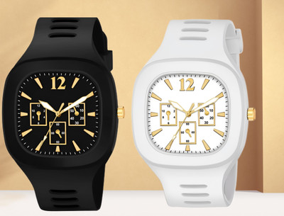 HALA MILLER COMBO Stylish Premium Quality Men Watch Square Dial Wrist Sports Watch with Pack of 2 Analog Watch  - For Boys