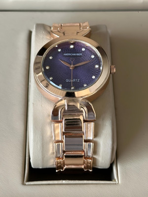 Americanviber AVW0037 Elegant Crystal Studded Dial Women's Watch Designer Bangle Style Watch for Girl Analog Watch  - For Women