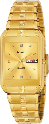 hsnt HT-9151 ORIGINAL GOLD PLATED DAY & DATE FUNCTIONING PREMIUM QUALITY Analog Watch  - For Men