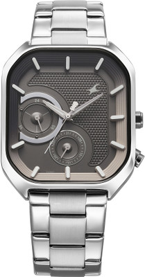 Fastrack Fastrack Groove Groove Multifunction Anthracite Dial Metal Strap Guy's Watch with Lume indices Analog Watch  - For Men