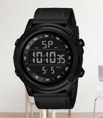 Diaggro 9086 Black digital sports watch offering multiple features Digital Watch  - For Men