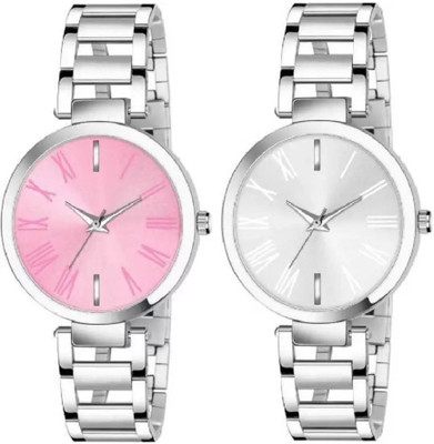 RD YTR Analogue Display and Steel Strap Combo Pack Of 2 Watch For Girls Analog Analog Watch  - For Girls
