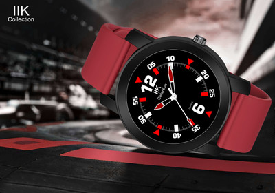 IIK Collection IIK-947M Round Numerical Dial Analogue Men Watch with Adjustable Fixable Silicon Strap Analog Watch  - For Men