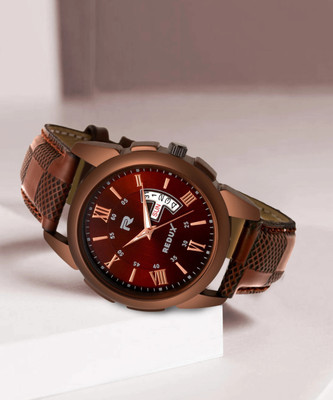 REDUX RWS0215S Brown Dial Day & Date Analog Watch  - For Men