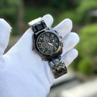 Lucifer T=SHORT full blk Date Analog Watch - For Men Business Casual Black Stainless Steel Date Display Analog Watch  - For Men