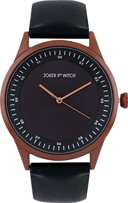 Joker & Witch BOSCO BLACK DIAL COPPER CASE PU STRAP WATCH Analog Watch  - For Men