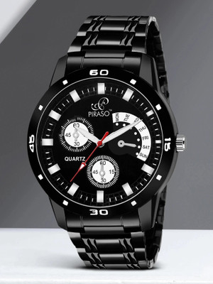 PIRASO 32-BK- Chrono Display|Analog watch|Black Dial Analog Watch  - For Men