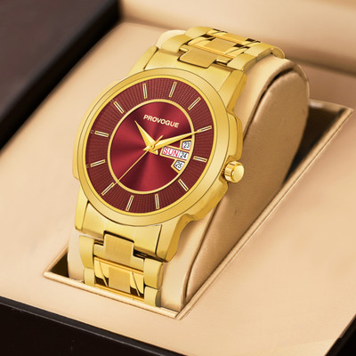 PROVOGUE PRV-233-Maroon Day and Date Display Analog Watch  - For Men