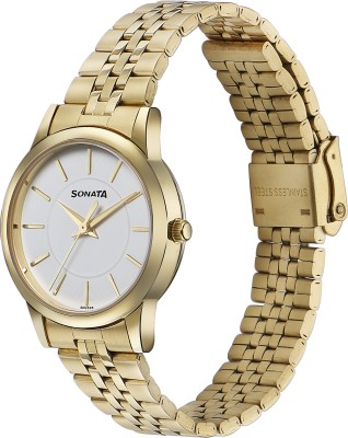 SONATA Glam Gold Glam Gold Analog Watch  - For Women