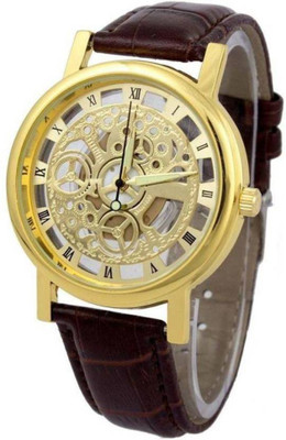 Svats Luxury Gold Watch with Exposed Movement Luxury Golden with Exposed Movement Analog Watch  - For Men