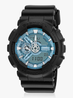 CASIO GA-110CD-1A2DR Blue Dial Black Resin Strap Analog-Digital Watch  - For Men