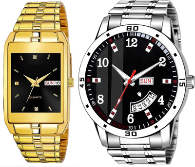 Caihong Golden-Black-SLV-7 Analog Watch  - For Men