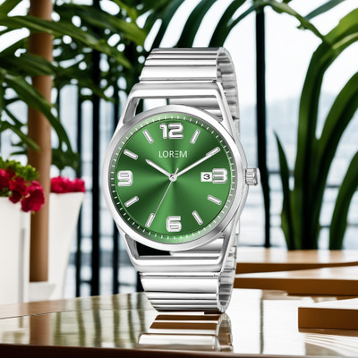 LOREM LR155 Green Dial Date Function UF-LR155 Analog Watch  - For Men