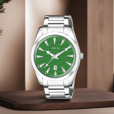 LOREM LR150 Green Dial Date Function Casual-Formal Premium Collection Analog Watch  - For Men