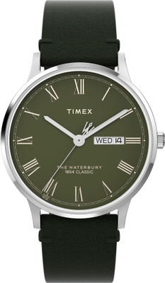 TIMEX TW2W50500UJ Waterbury Green Round Dial Analog Watch  - For Men